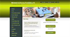 Desktop Screenshot of knihovnafrenstat.cz